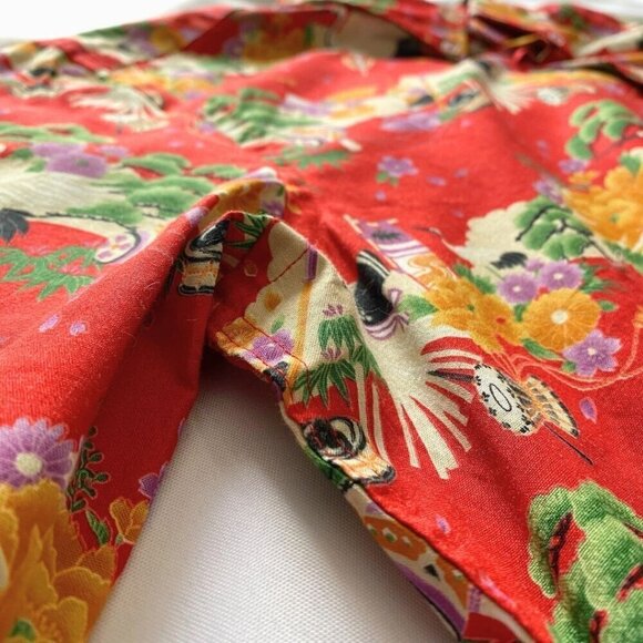 NAKED & FAMOUS JAPAN TSURU FESTIVAL CAMP BUTTON DOWN SHIRT - M - Picture 7 of 10